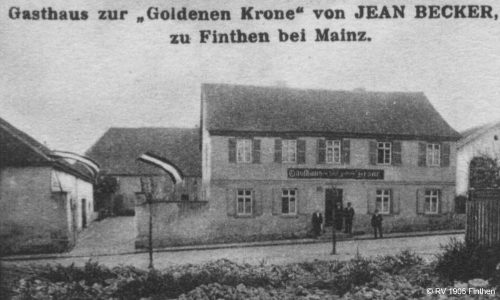 Am 29. Januar 1905 treffen sich 30 Männer im Gasthaus "Zur goldenen Krone" zur Gründungsversammlung des Radfahrervereins Finthen.
